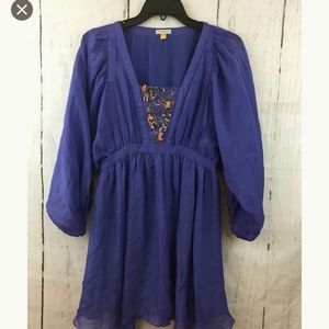 Purple 3/4 sleeve Leifsdottir dress